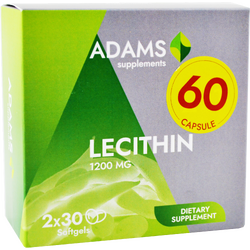 Pachet Lecitina 1200mg 30cps+30cps ADAMS VISION