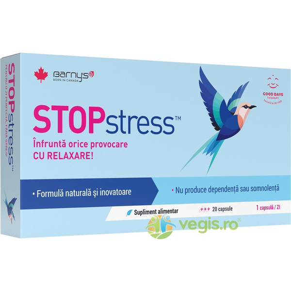 Stop Stress 20cps Good Days Therapy,, BIOPOL, Capsule, Comprimate, 1, Vegis.ro