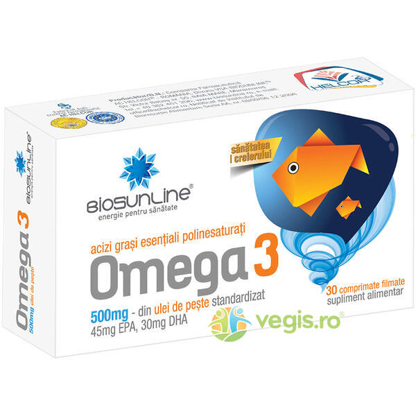 Omega 3 30cpr, BIOSUNLINE, Capsule, Comprimate, 1, Vegis.ro