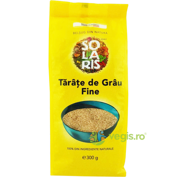 Tarate de Grau Fine 300g, SOLARIS, Faina, Tarate, Grau, 1, Vegis.ro