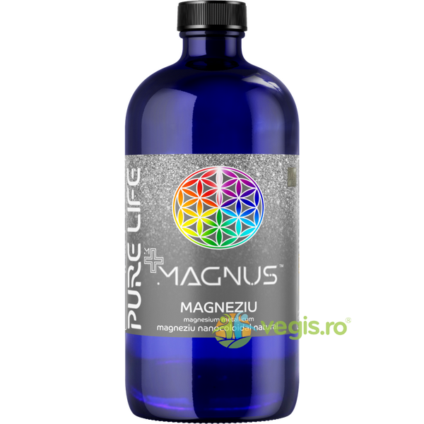 Magneziu Nanocoloidal M+ MAGNUS 55ppm 480ml, PURE LIFE, Suplimente Lichide, 2, Vegis.ro