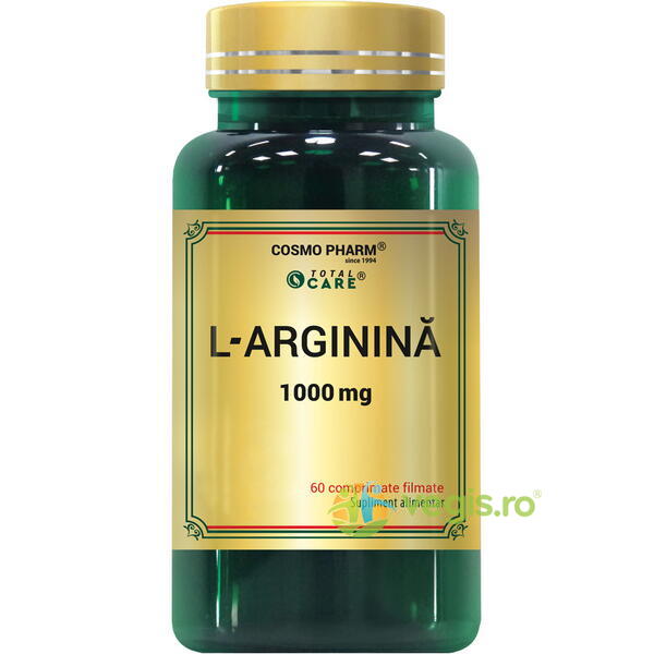 L-Arginina 1000mg Total Care 60cpr, COSMOPHARM, Capsule, Comprimate, 1, Vegis.ro