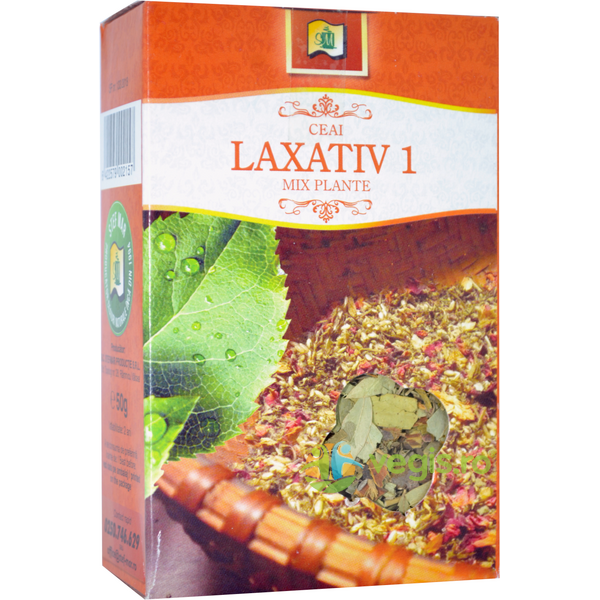 Ceai Laxativ 1 Mix de Plante 50g, STEFMAR, Ceaiuri vrac, 1, Vegis.ro