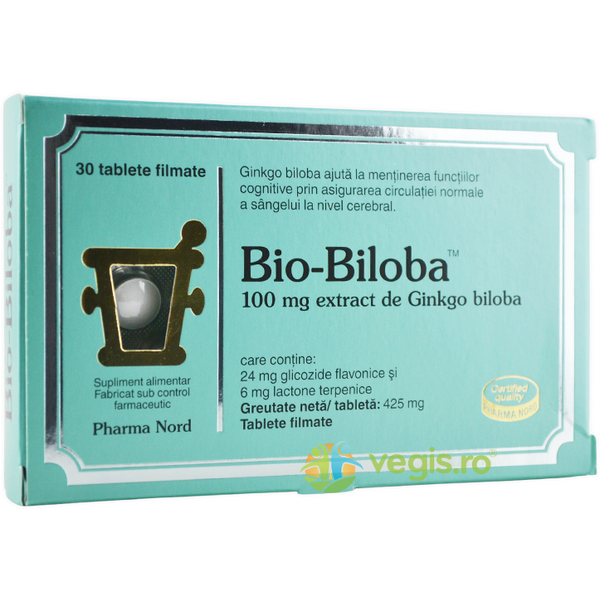 Bio Biloba 100mg 30tb, PHARMA NORD, Remedii Capsule, Comprimate, 1, Vegis.ro