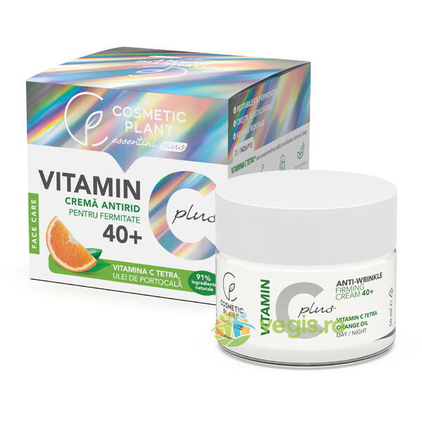 Vitamin C Plus Crema de Fata Antirid pentru Fermitate 40+ 50ml, COSMETIC PLANT, Cosmetice ten, 1, Vegis.ro