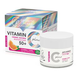 Vitamin C Plus Crema de Fata Antirid Regeneratoare 50+ cu Vitamina C Tetra si Ulei de Portocala 50ml COSMETIC PLANT
