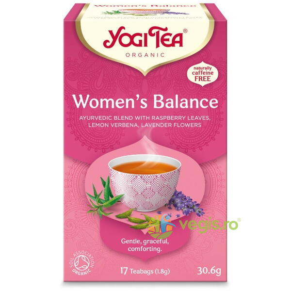 Ceai Echilibrul Femeii (Women's Balance) Ecologic/Bio 17dz, YOGI TEA, Ceaiuri doze, 1, Vegis.ro