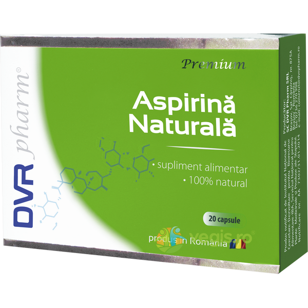 Aspirina Naturala 20cps, DVR PHARM, Remedii Capsule, Comprimate, 1, Vegis.ro