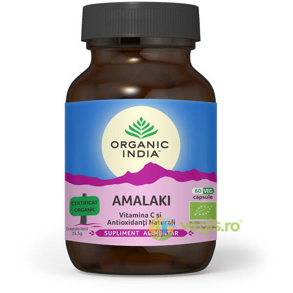 Amalaki Vitamina C & Antioxidanti Naturali Ecologic/Bio 60cps veg, ORGANIC INDIA, Capsule, Comprimate, 1, Vegis.ro