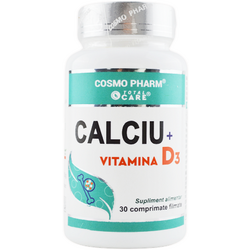 Calciu + Vitamina D3 30cpr COSMOPHARM