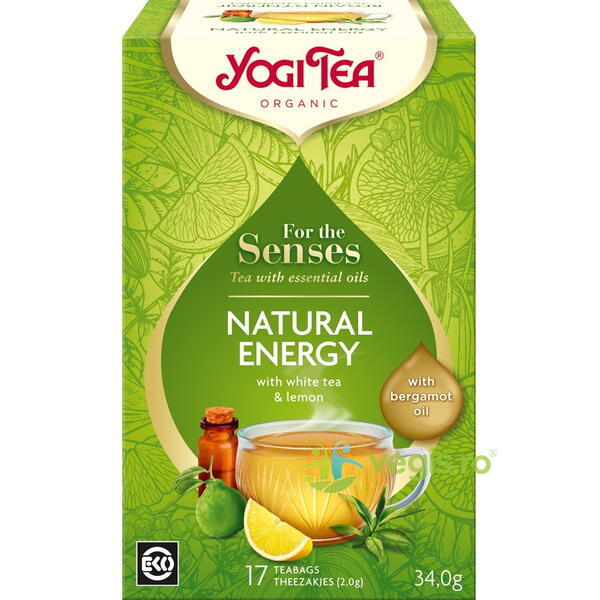 Ceai cu Ulei Esential Natural Energy - For the Senses Ecologic/Bio 17dz, YOGI TEA, Ceaiuri doze, 1, Vegis.ro