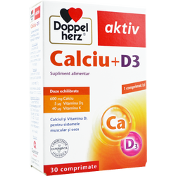 Calciu + Vitamina D3 Aktiv 30cpr DOPPEL HERZ