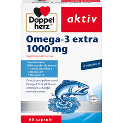 Omega-3 Extra 1000mg Aktiv 60cps DOPPEL HERZ