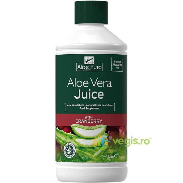 Suc de Aloe Vera cu Merisoare 1L, OPTIMA, Siropuri, Sucuri naturale, 1, Vegis.ro