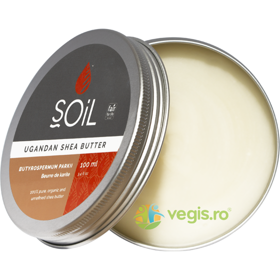 Unt de Shea Nerafinat Ecologic/Bio 100ml, SOiL, Ingrediente Cosmetice Naturale, 3, Vegis.ro