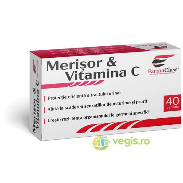 Merisor si Vitamina C 40cps, FARMACLASS, Capsule, Comprimate, 1, Vegis.ro