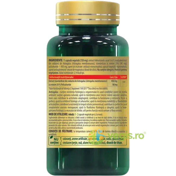 Pachet Astragalus Extract 450mg Echivalent 9000mg 60cps+30cps, COSMOPHARM, Pachete Suplimente, 3, Vegis.ro