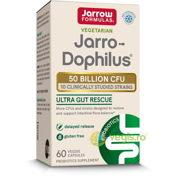 Jarro-Dophilus Ultra Probiotice 60cps vegetale Secom,, JARROW FORMULAS, Probiotice si Prebiotice, 1, Vegis.ro
