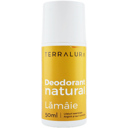 Deodorant Natural Roll-On cu Lamaie, Uleiuri Esentiale, Argint si Aur Coloidal 50ml TERRALURA