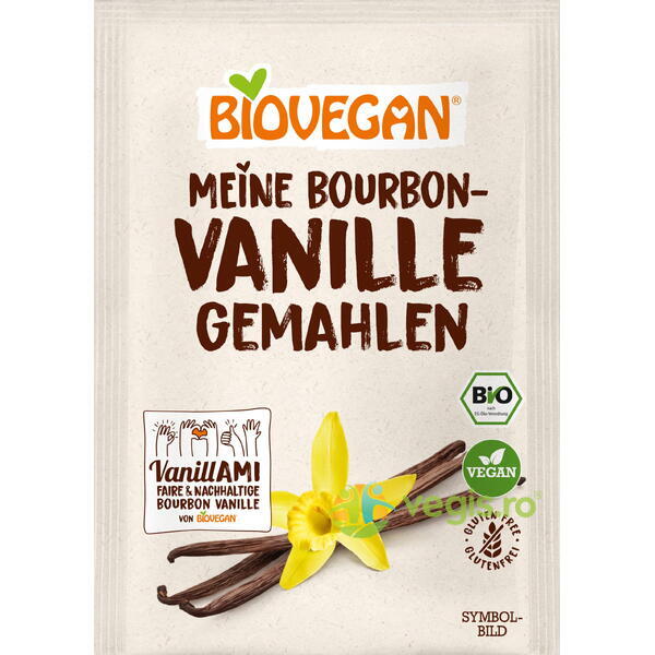 Vanilie Bourbon Macinata fara Gluten Ecologica/Bio 5g, BIOVEGAN, Mirodenii prajituri, 1, Vegis.ro