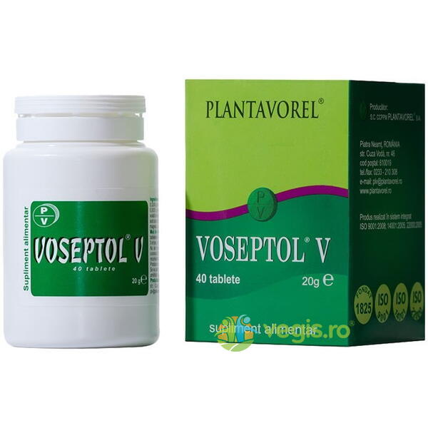 Voseptol V 40cpr, PLANTAVOREL, Remedii Capsule, Comprimate, 2, Vegis.ro