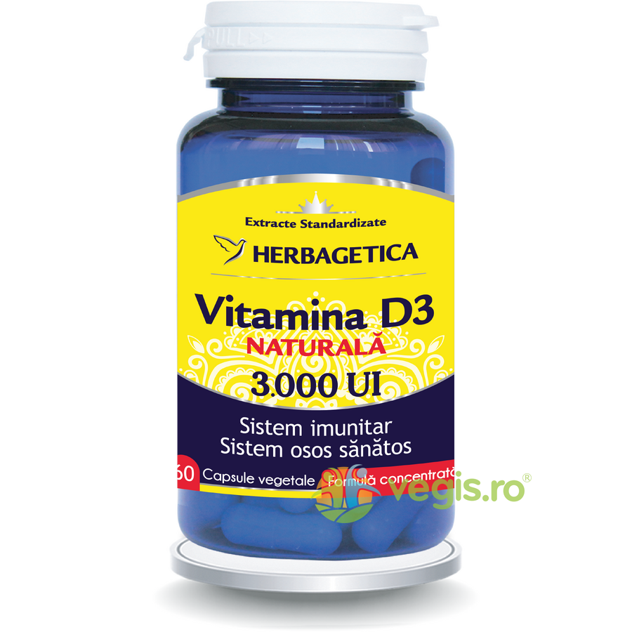 Vitamina D3 Naturala 3000 U.I 60cps