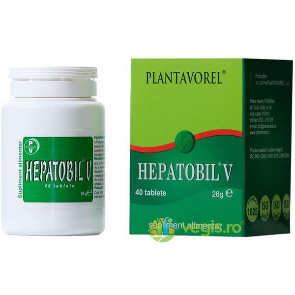 Hepatobil V 40cps, PLANTAVOREL, Remedii Capsule, Comprimate, 2, Vegis.ro