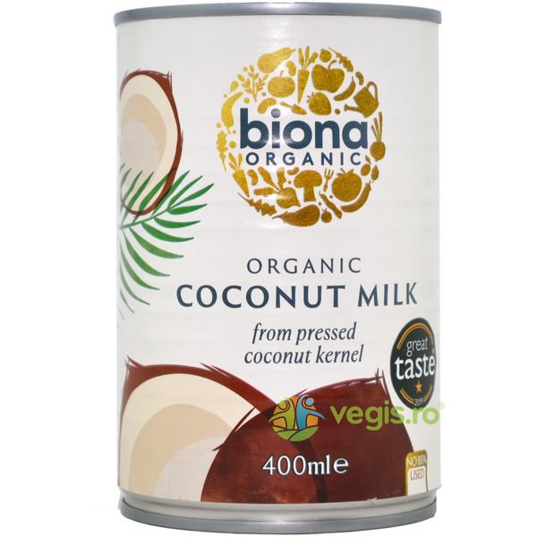 Lapte de Cocos Ecologic/Bio 4x400ml, BIONA, Produse din Nuca de Cocos, 2, Vegis.ro