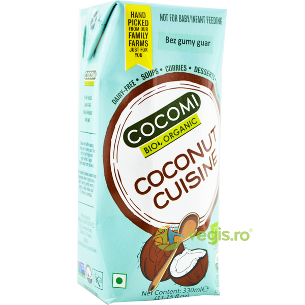 Lapte de Cocos pentru Gatit (Coconut Cuisine) Ecologic/Bio 330ml, COCOMI, Produse din Nuca de Cocos, 1, Vegis.ro