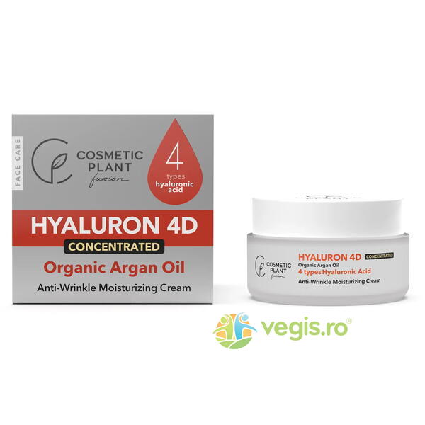 Crema Antirid Hidratanta 4D cu Acid Hialuronic si Ulei de Argan Face Care 50ml, COSMETIC PLANT, Cosmetice ten, 1, Vegis.ro