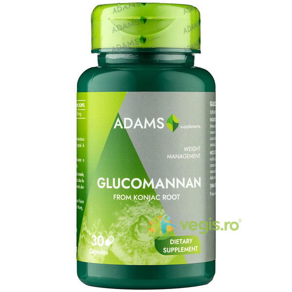 Glucomannan 450mg 30cps, ADAMS VISION, Remedii Capsule, Comprimate, 1, Vegis.ro