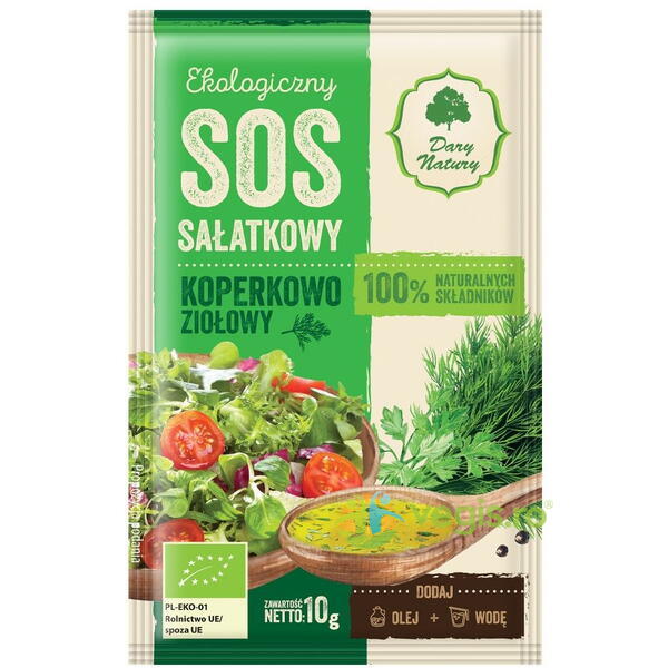 Sos (Dressing) pentru Salata cu Verdeturi  Ecologic/Bio 10g, DARY NATURY, Alimente BIO/ECO, 1, Vegis.ro