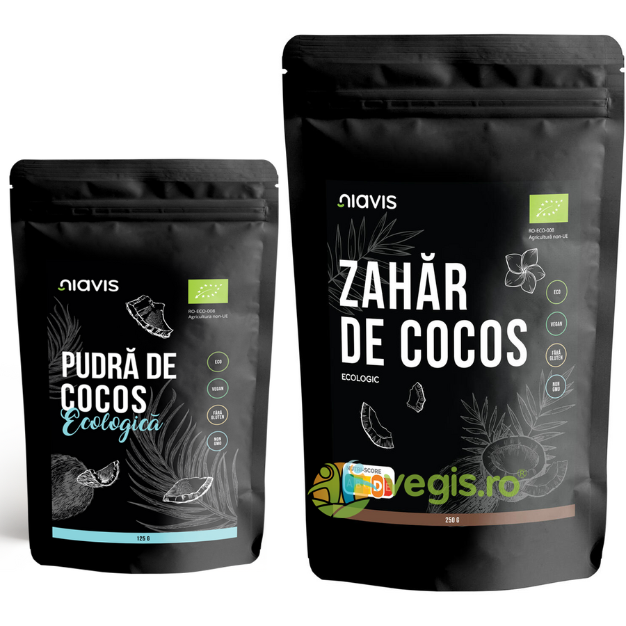 Pudra De Cocos Ecologica/bio 125g + Zahar De Cocos Ecologic/bio 250g