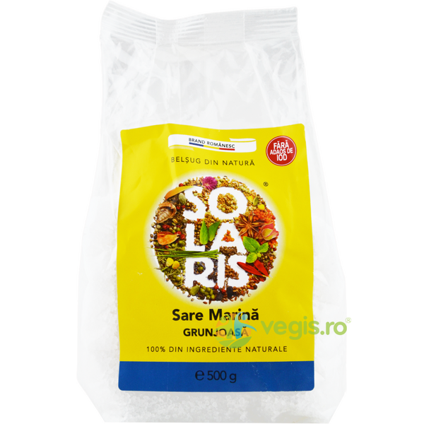 Sare Marina Grunjoasa 500g, SOLARIS, Condimente, Sare, 1, Vegis.ro