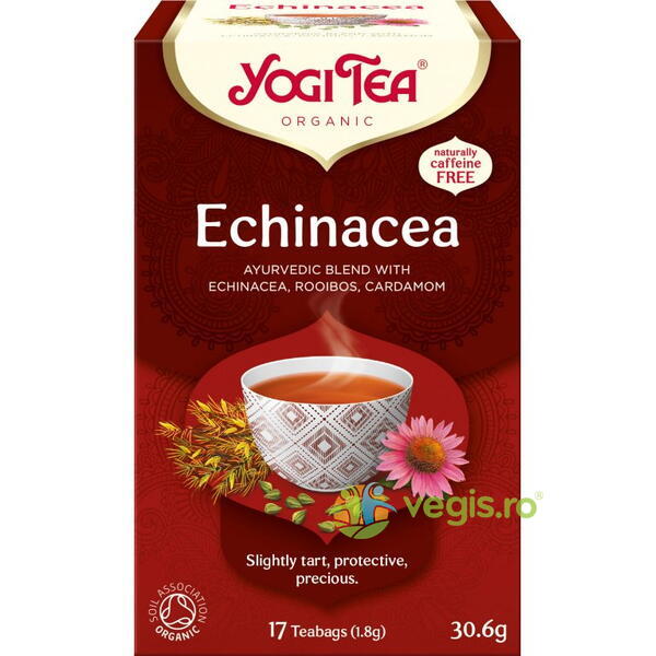 Ceai Echinacea Ecologic/Bio 17dz, YOGI TEA, Ceaiuri doze, 1, Vegis.ro