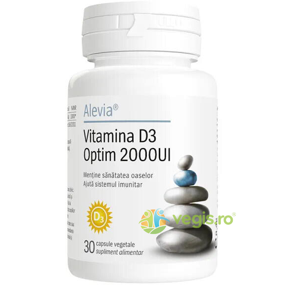 Vitamina D3 Optim 2000UI 30cps vegetale, ALEVIA, Capsule, Comprimate, 1, Vegis.ro