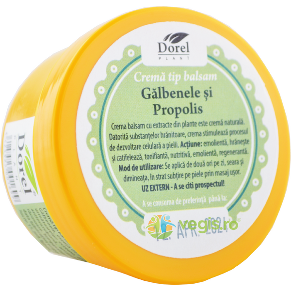 Crema-Balsam Galbenele si Propolis 50g, DOREL PLANT, Unguente, Geluri Naturale, 1, Vegis.ro