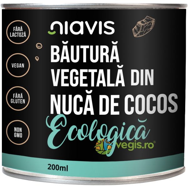 Bautura Vegetala din Nuca de Cocos Ecologica/Bio 200ml, NIAVIS, Produse din Nuca de Cocos, 1, Vegis.ro