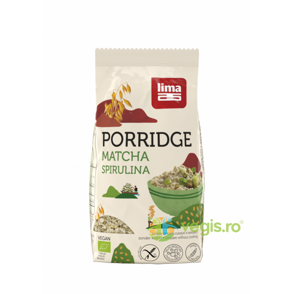 Porridge Express cu Matcha si Spirulina fara Gluten Ecologic/Bio 350g, LIMA, Fulgi, Musli, 1, Vegis.ro