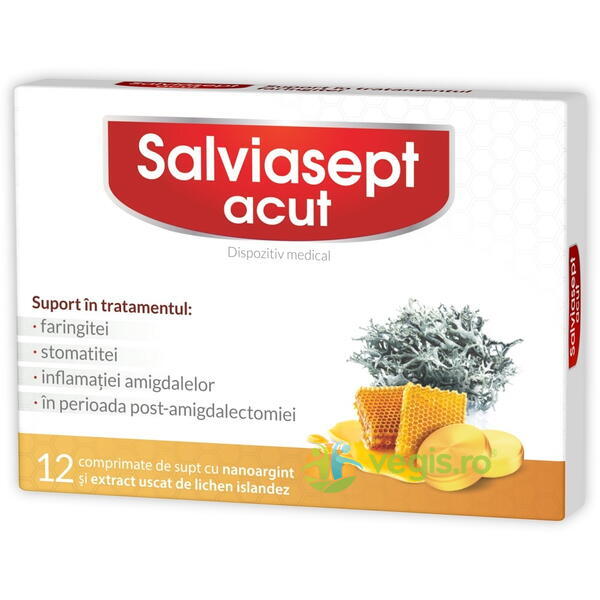 Salviasept Acut 12cpr, ZDROVIT, Remedii Capsule, Comprimate, 1, Vegis.ro