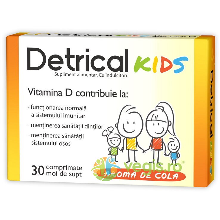 Detrical (Vitamina D3) 400U.I pentru Copii 30cpr moi 30cpr Capsule, Comprimate