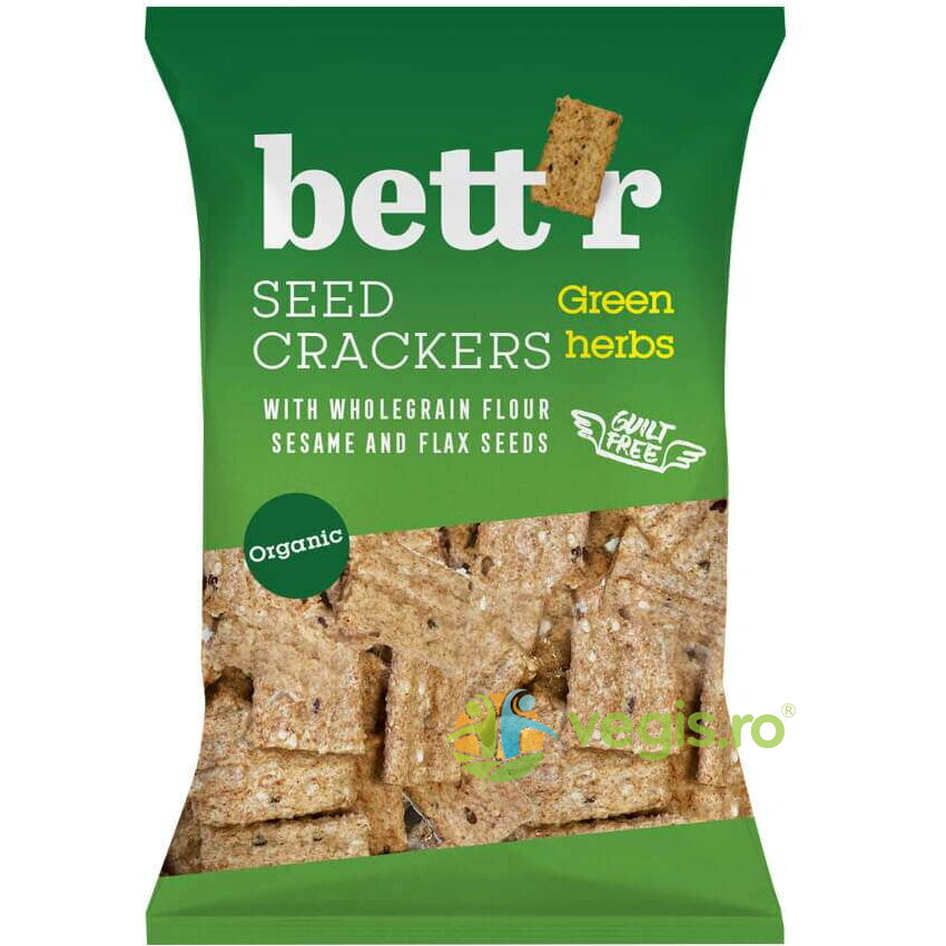 Crackers Integrali cu Ierburi Ecologici/Bio 150g 150g Alimentare