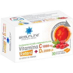 Vitamina C 1000mg Retard + D3 2000ui 30cpr BIOSUNLINE