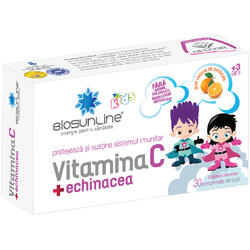Vitamina C cu Echinacea pentru Copii 30cpr BIOSUNLINE