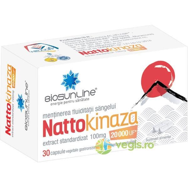 Nattokinaza 100mg 30cps gastrorezistente, BIOSUNLINE, Capsule, Comprimate, 1, Vegis.ro