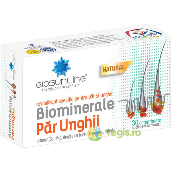 Biominerale Par Si Unghii 30cpr, BIOSUNLINE, Capsule, Comprimate, 1, Vegis.ro