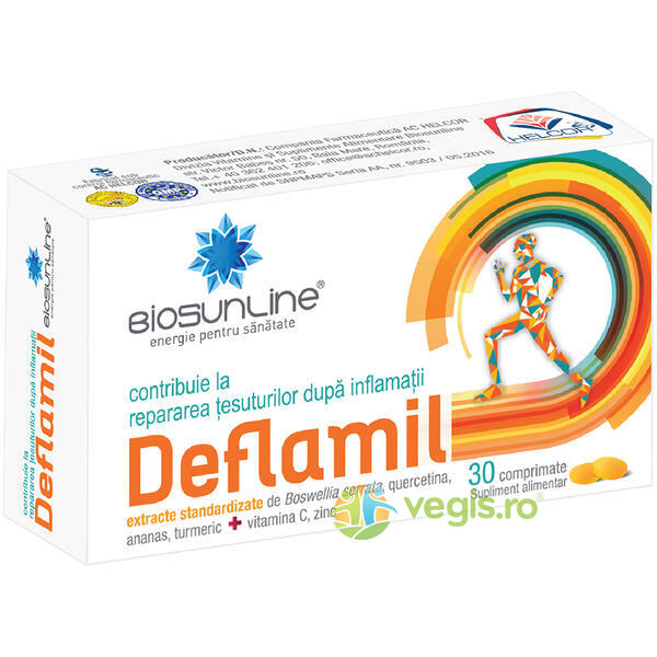 Deflamil 30cpr, BIOSUNLINE, Capsule, Comprimate, 1, Vegis.ro
