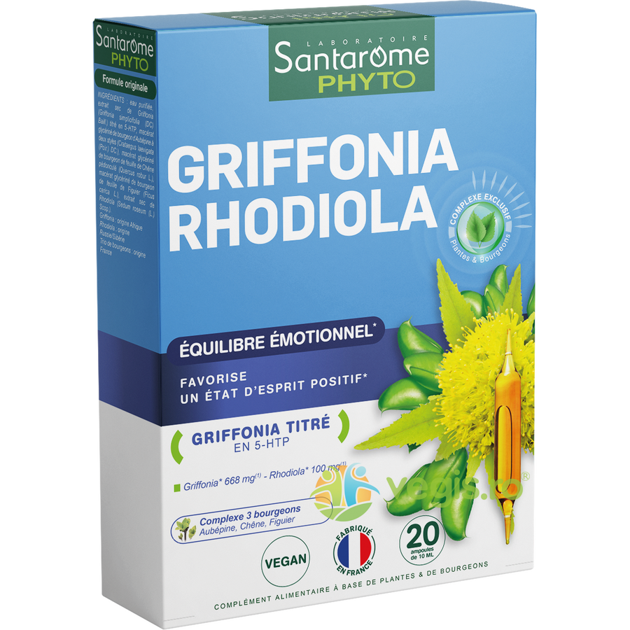 Griffonia Rhodiola 20fiole Santarome