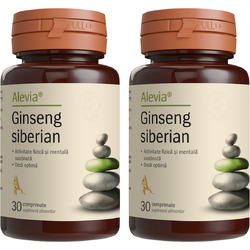 Pachet Ginseng Siberian 30cpr+30cpr ALEVIA