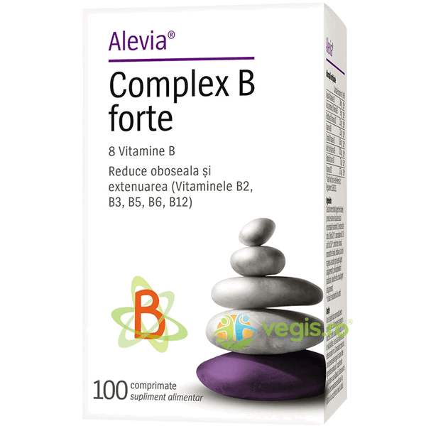 Complex B Forte 100cpr, ALEVIA, Vitamina B12, 1, Vegis.ro